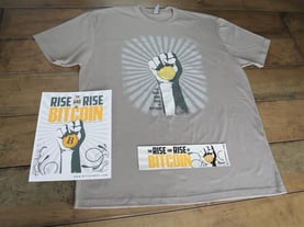 Bitcoin Essential Fan Bundle: Vimeo Download, T-Shirt, MiniPoster, Bumper Sticker